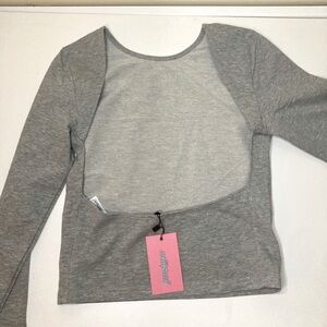 Edikted Grey Backless Top